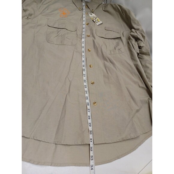 Destinations Indesigns Global Camp Stewart vented Roll Tab shirt  Khaki Sz XL - Picture 8 of 11